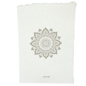 Kaart-mandala-lotus (handgeschept)