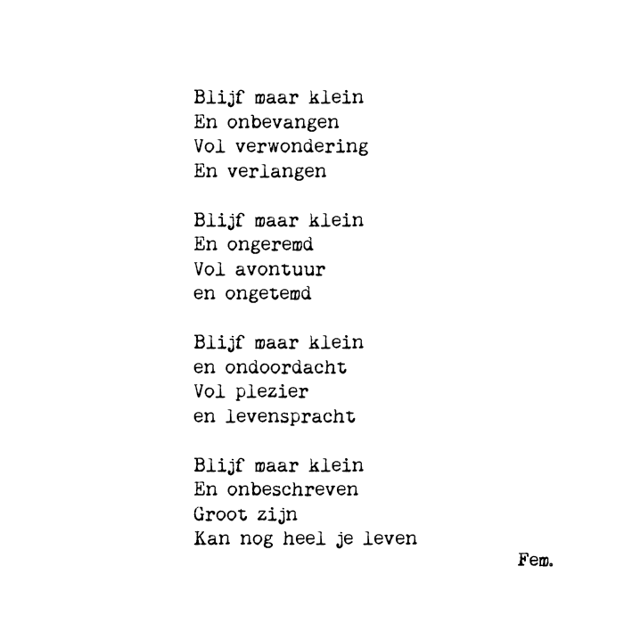 Wanddoek-blijf maar klein - Afbeelding 3